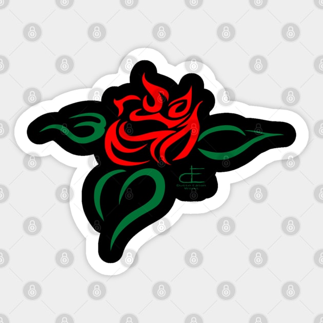 Tribal Rose Sticker by DustinEatonWorks